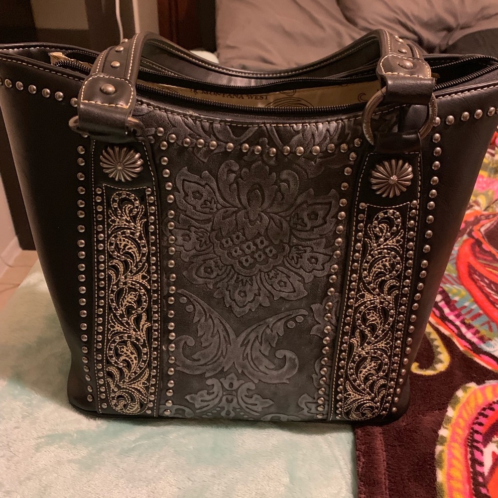 Black Montana West concealed carry purse